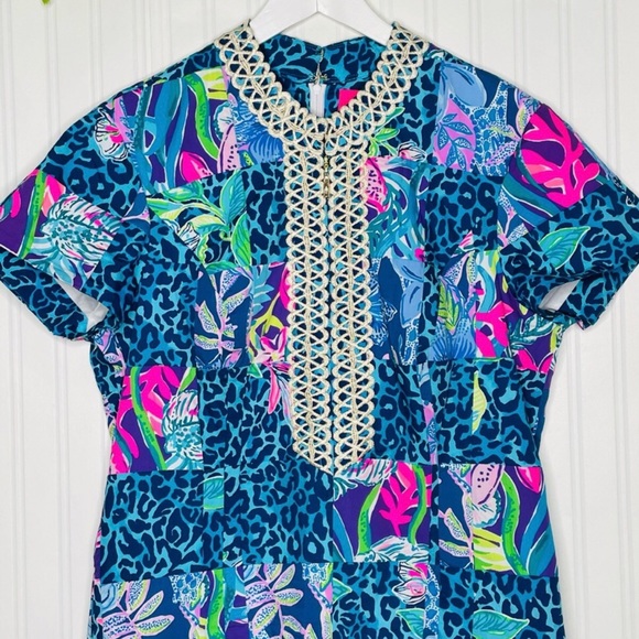 Lilly Pulitzer Plus Size Adrena patchwork shift Pop Up Lillys Party dress SZ 14 - Picture 4 of 9